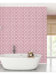 Edelweiss Pink Bathroom Wallpaper