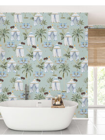 Chin Monkey Jeans Bathroom Wallpaper