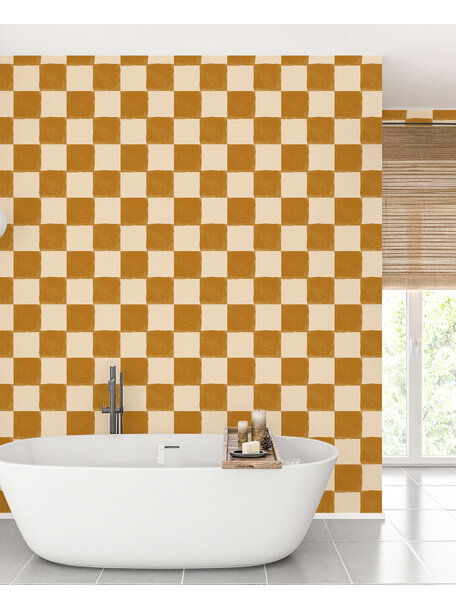 Checkmate 3 Bathroom Wallpaper