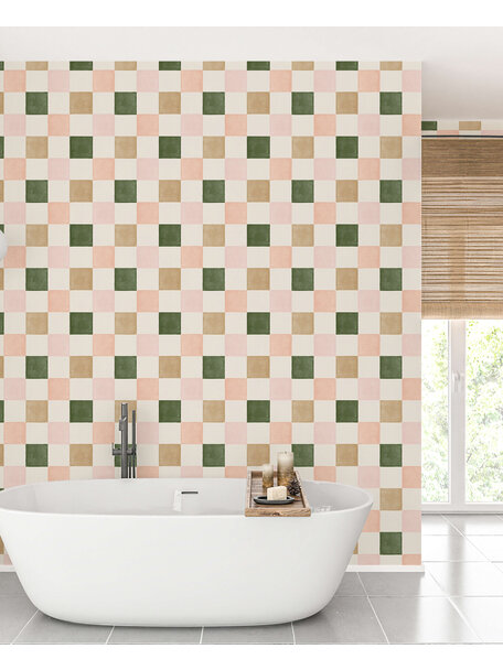 Checkmate 2 Bathroom Wallpaper