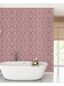 Bombay Flower Pink Bathroom Wallpaper