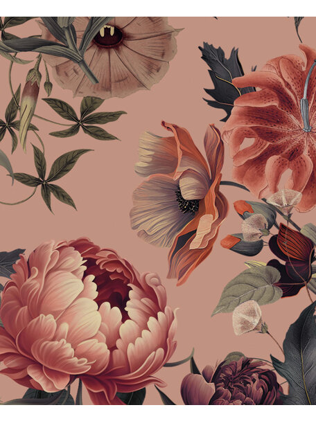 Peony Pink Repetive wallpaper