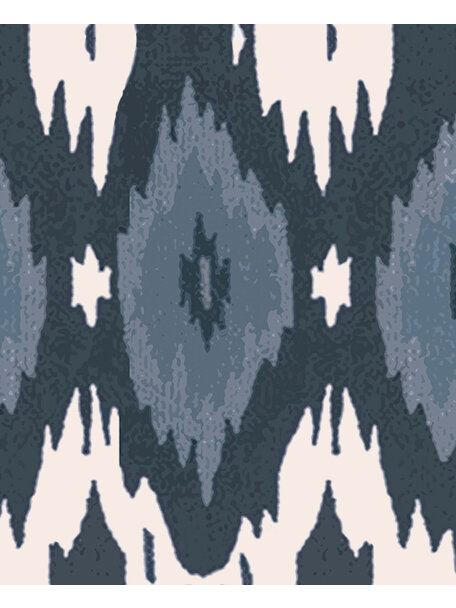 Deia ikat Blue Repetive wallpaper