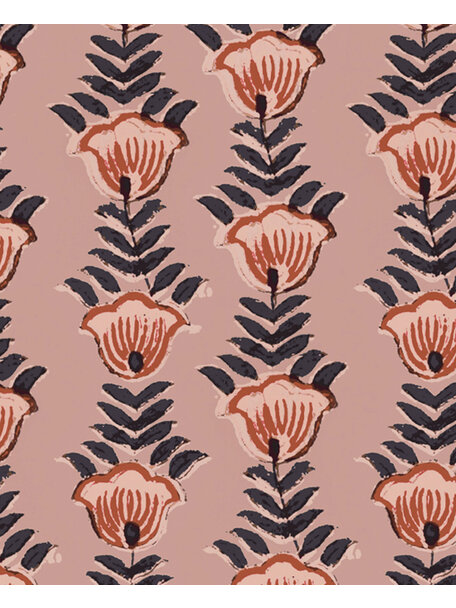 Block Flower Pink Repetive wallpaper