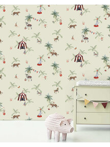 Circus Life  Green Wallpaper