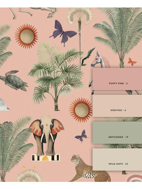 Butterfly Garden Pink Wallpaper