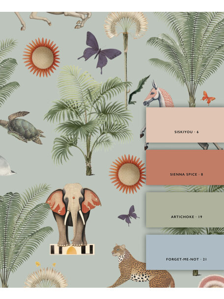 Butterfly Garden Blue Wallpaper