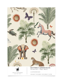 Butterfly Garden Light  Wallpaper Sample