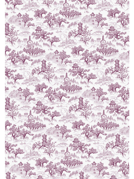 Chinoiserie Purple Wallpaper Mural