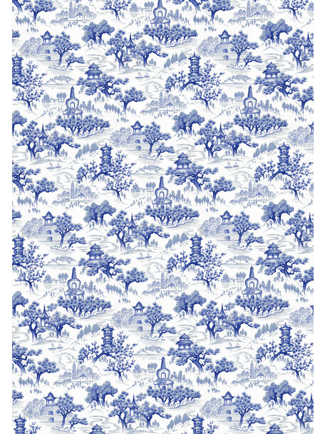Chinoiserie Blue Wallpaper Mural