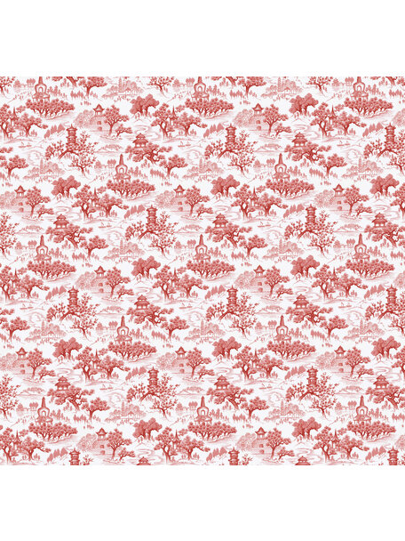 Chinoiserie Orange Wallpaper Mural