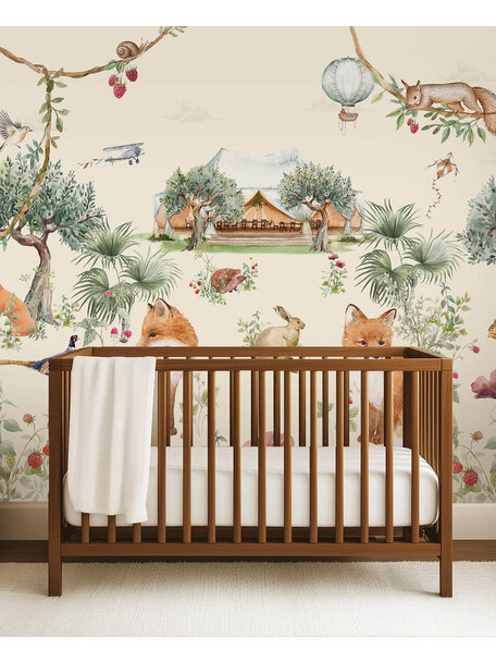 Party Fox Wallpaper Mural