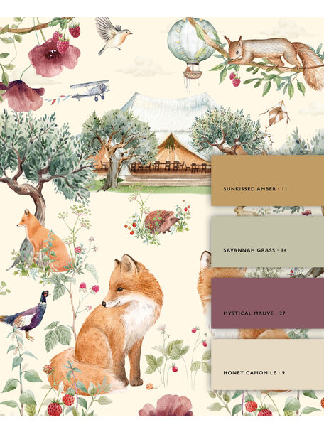 Party Fox Wallpaper Mural