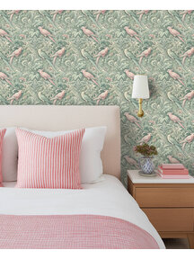 Plume Royale Green Wallpaper Mural