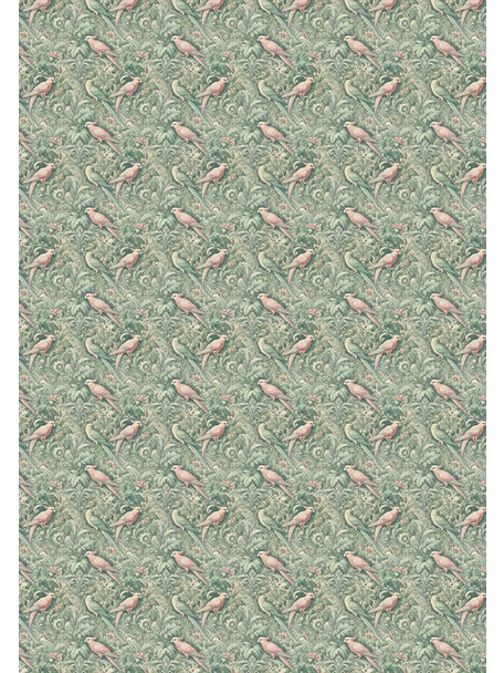 Plume Royale Green Wallpaper Mural