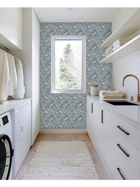 Plume Royale Blue Wallpaper Mural