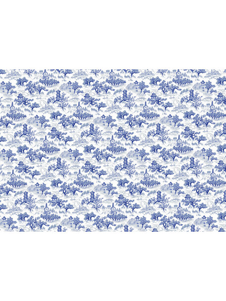 Chinoiserie Blue Wallpaper