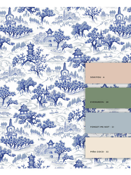 Chinoiserie Blue Wallpaper