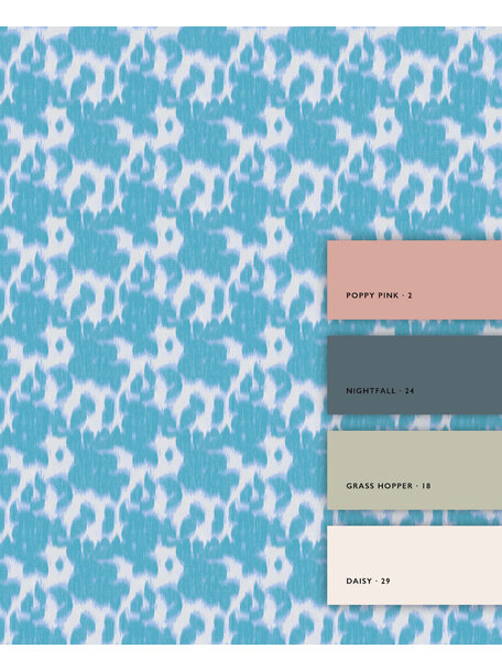 Modern Art Turquoise Wallpaper