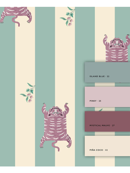 Wild Streaks Turquoise Wallpaper