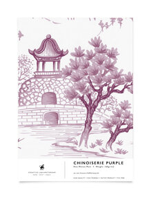Chinoiserie Purple Wallpaper Sample A4