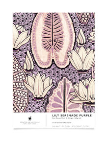Lily Serenade Purple Wallpaper Sample A4