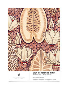 Lily Serenade Pink Wallpaper Sample A4