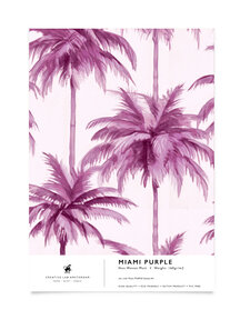 Miami Purple Wallpaper Sample A4