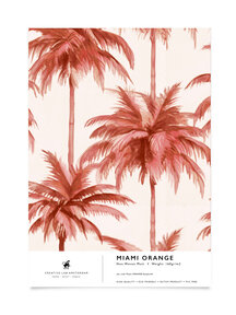 Miami Orange Wallpaper Sample A4