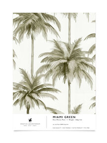 Miami Green Wallpaper Sample A4