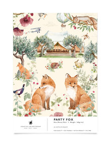 Party Fox Wallpaper Sample A4