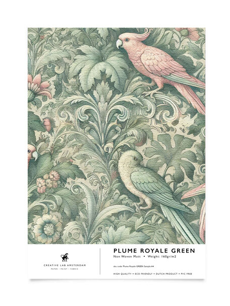 Plume Royale Green Wallpaper