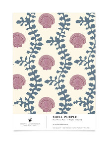 Shell Purple Wallpaper Sample A4