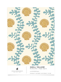 Shell Yellow Wallpaper Sample A4