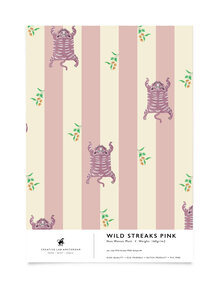 Wild Streaks Pink Wallpaper Sample A4