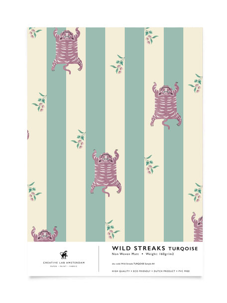 Wild Streaks Turquoise Wallpaper