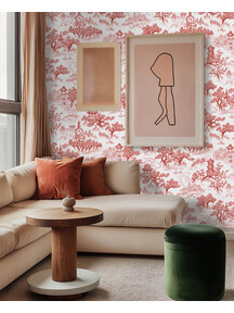Chinoiserie Orange Wallpaper
