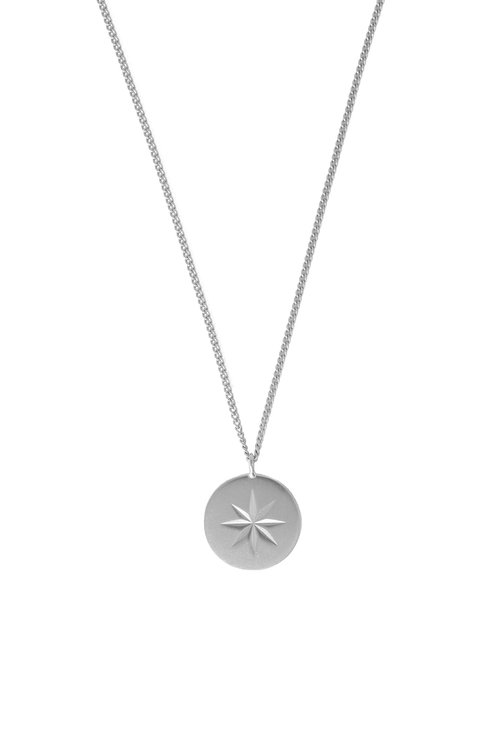 Etoile Round Necklace Silver Antraciet