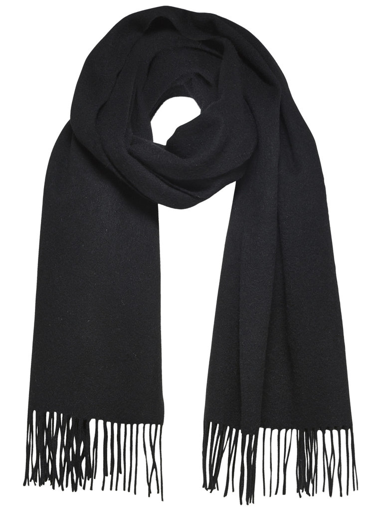 Selected Femme Time Wool Scarf Black