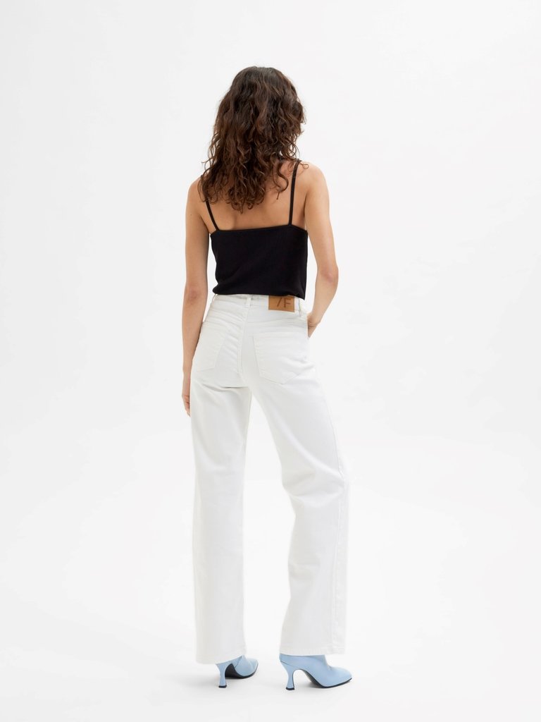 Selected Femme Alice HW White Jeans