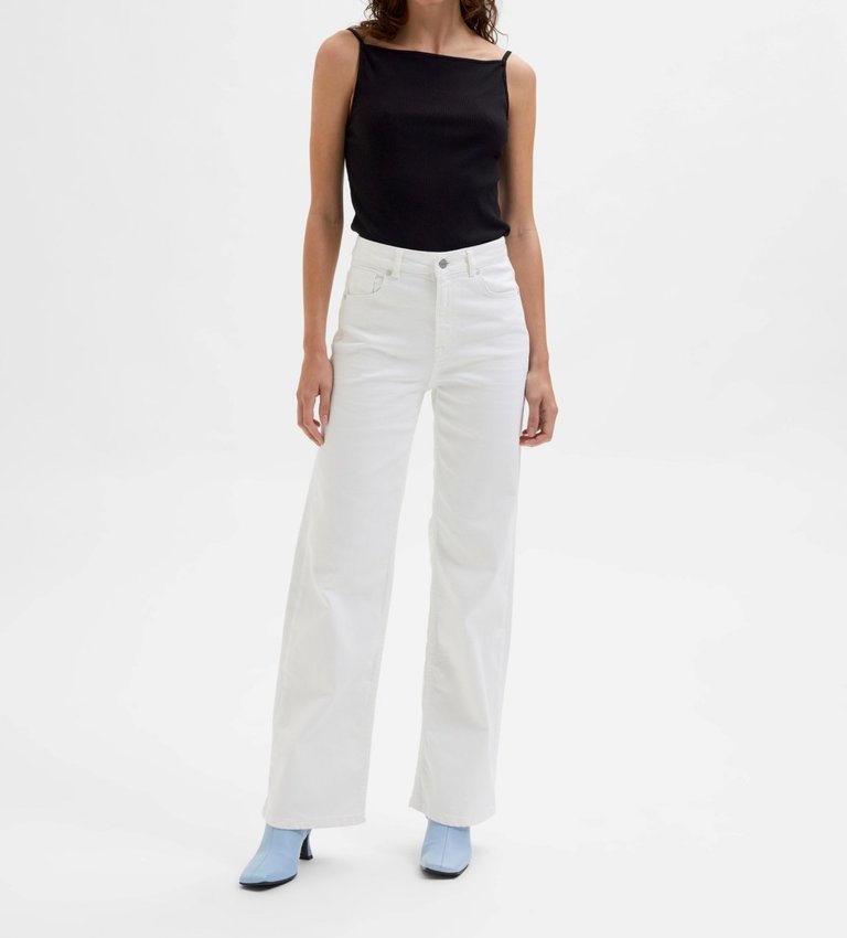 Selected Femme Alice HW White Jeans