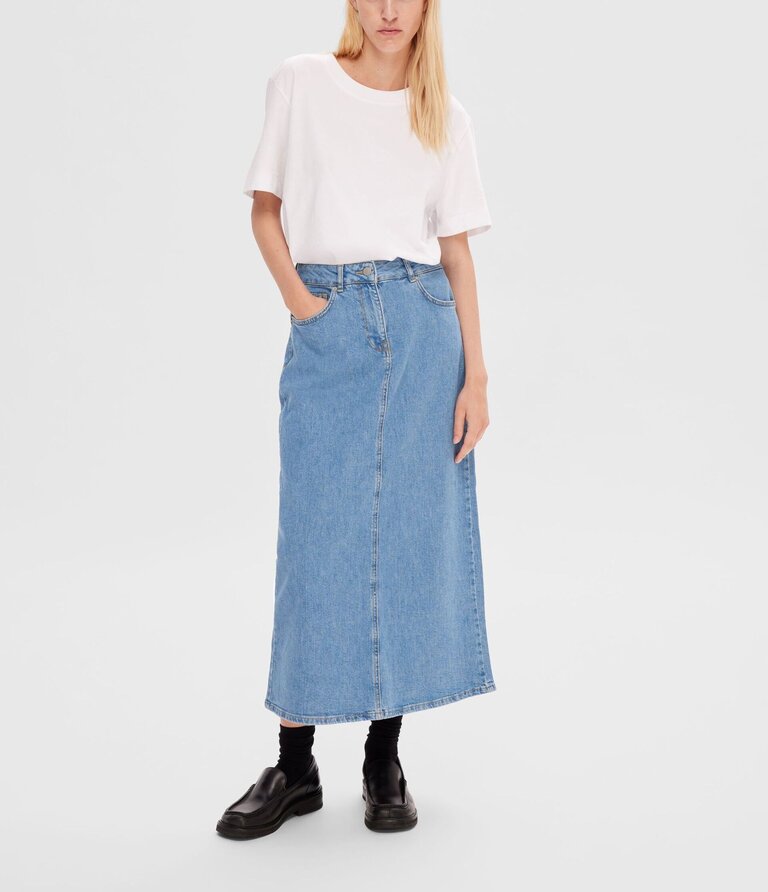 Selected Femme Erin HW Denim Skirt