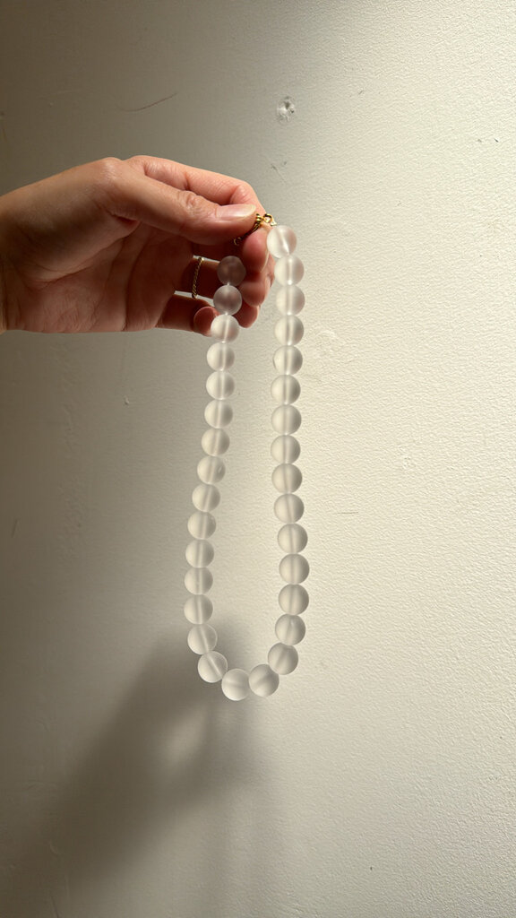 Antraciet Camille Necklace Cristal Roche Mat