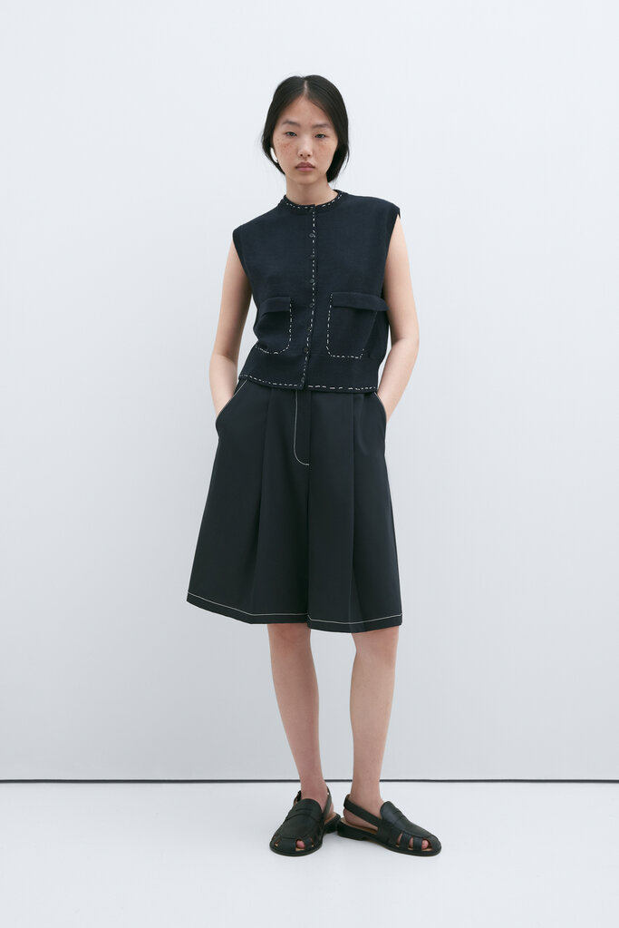 Cordera Merino Wool Stitched Waistcoat