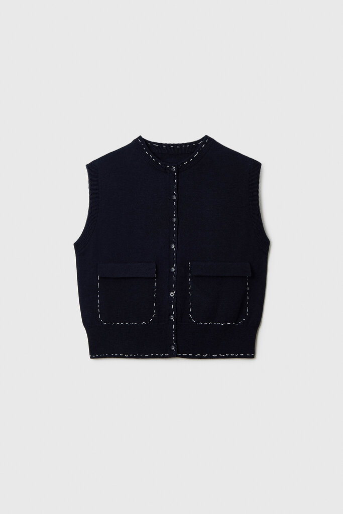 Cordera Merino Wool Stitched Waistcoat