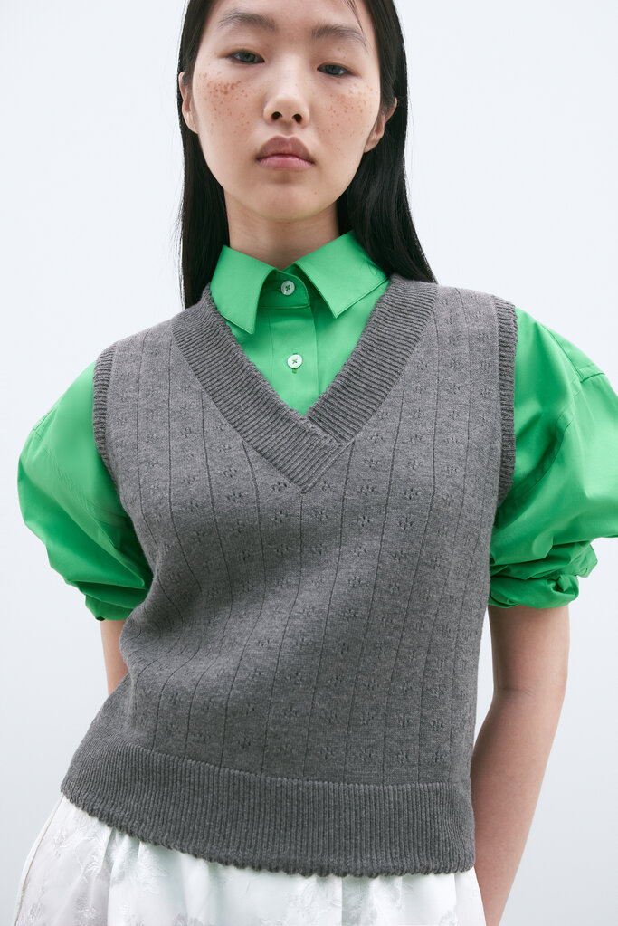 Cordera Merino Pointelle Waistcoat