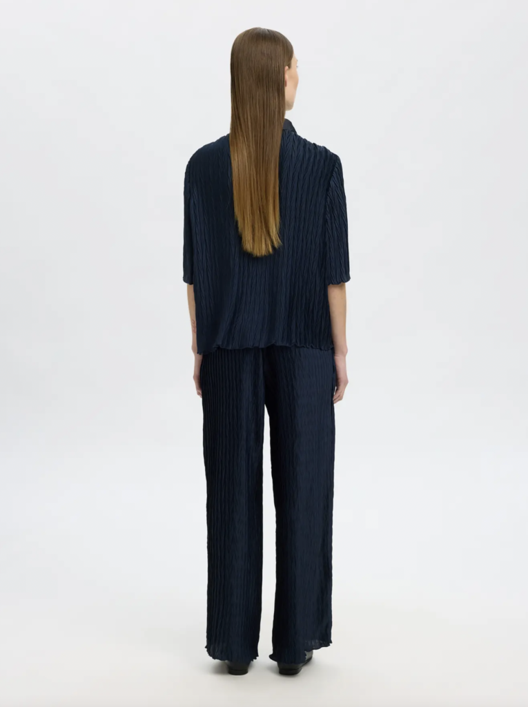 Selected Elma Wide Plisse Pant