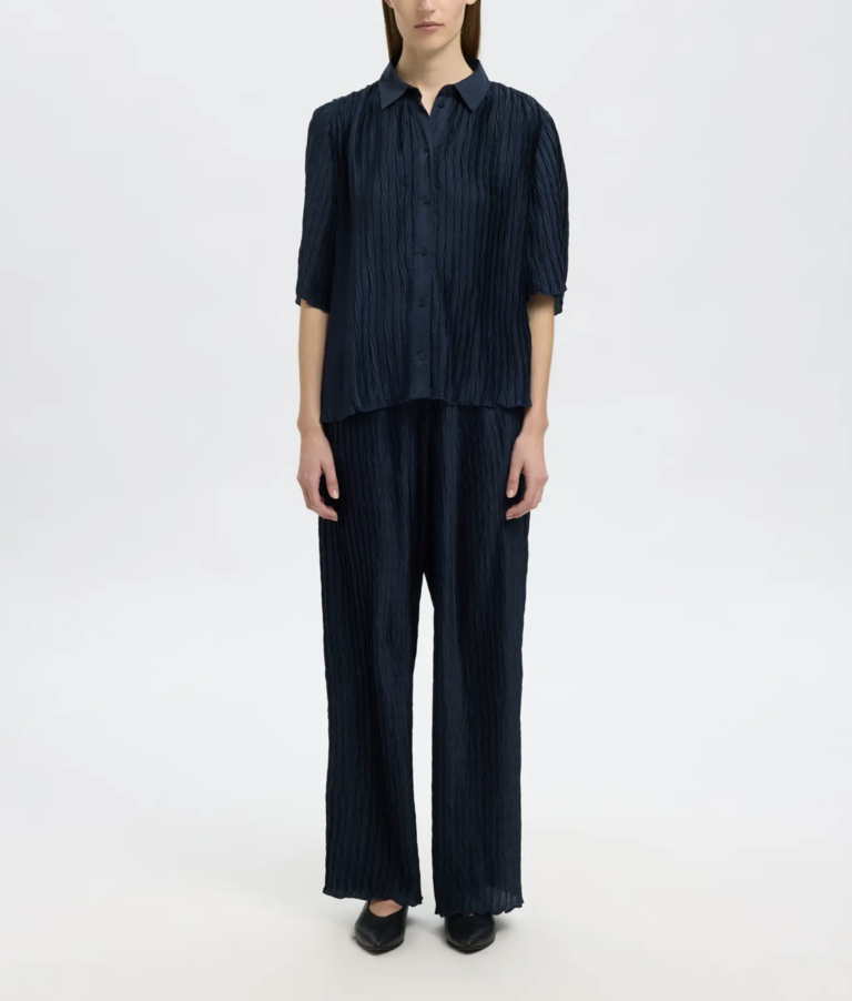 Selected Elma Wide Plisse Pant