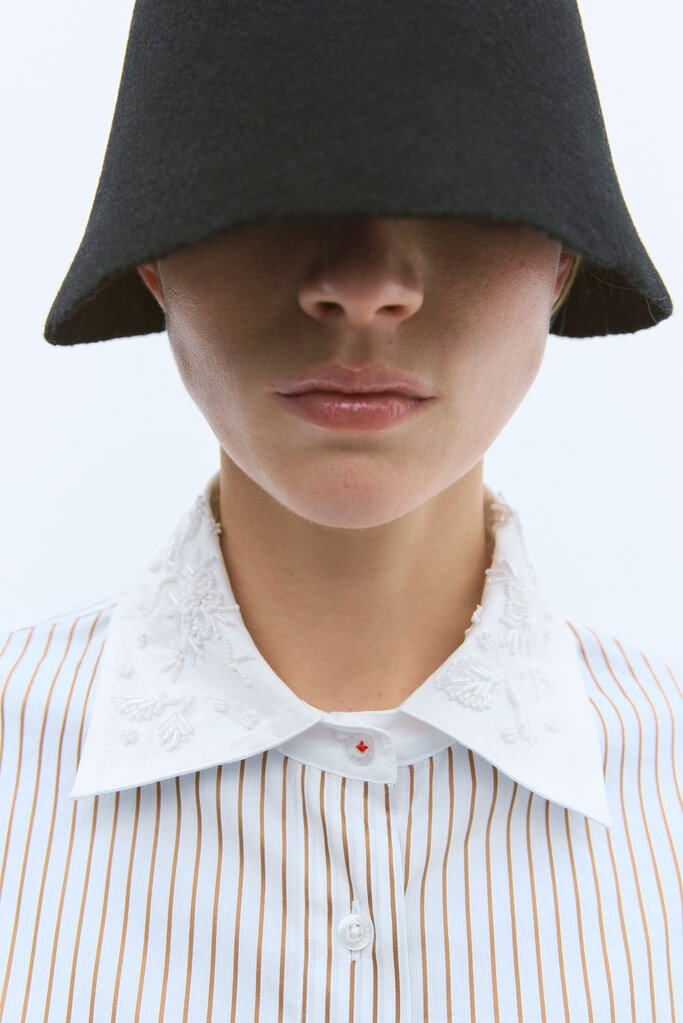 Cordera Embellished Striped Shirt