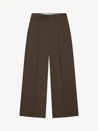 Herman pleated trousers wool